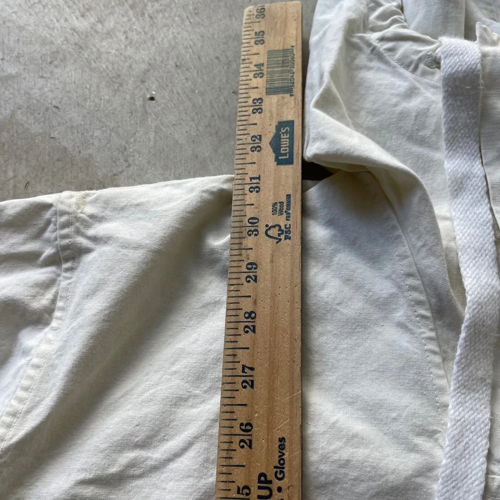 Vintage WW2 Swedish Military Smock White Cotton Canvas Anorak Hooded Jacket F11